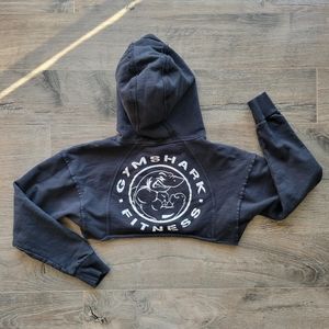 Black Medium Gymshark Cropped Hoodie